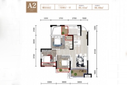 兴诚·锦云府3室2厅1厨1卫建面85.41㎡