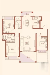 鼎盛华府3室2厅1厨2卫建面122.00㎡