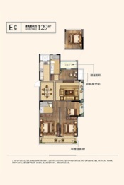 溪上华庭4室2厅1厨2卫建面129.00㎡