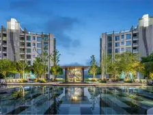 棕榈泉智能化小区,恒温游泳池,健身房,人脸识别系统