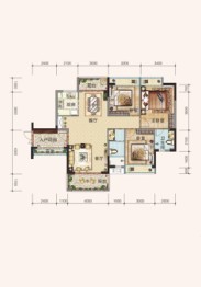 金融豪苑3室2厅1厨2卫建面119.00㎡