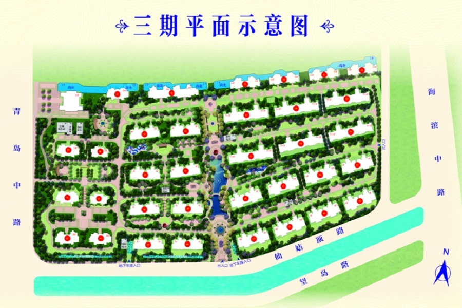 三期总平图拖动图片可以查看其它楼栋信息