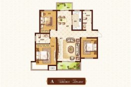 金沙国安府3室2厅1厨2卫建面129.43㎡