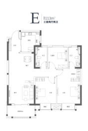 武汉城建·电建|君樾府3室2厅1厨2卫建面113.00㎡