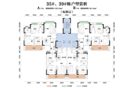 滨水·翡丽城3期2室2厅1厨1卫建面85.44㎡