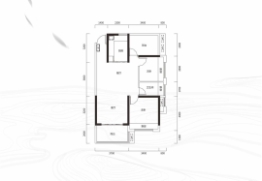 上林苑2室2厅1厨1卫建面90.73㎡