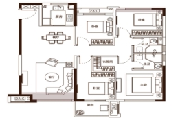 中骏·云景府4室2厅1厨2卫建面126.00㎡