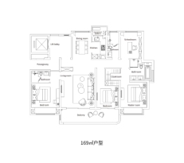 金融街融悦湾4室2厅1厨3卫建面169.00㎡