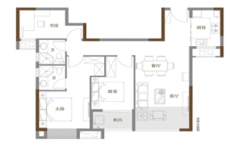 中骏世纪公馆3室2厅1厨2卫建面96.00㎡