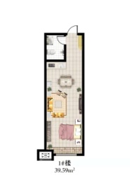 恩泰卓越学府1室1厅1厨1卫建面39.59㎡