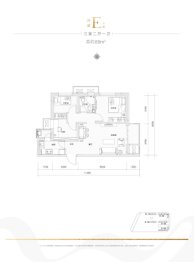 北科建翡翠华庭3室2厅1卫建面89.00㎡