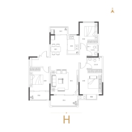 美景麓园3室2厅1厨2卫建面140.54㎡