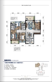 顺德未来城4室2厅1厨2卫建面124.00㎡