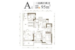 华润置地·桃源里3室2厅1厨2卫建面95.00㎡