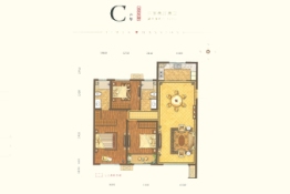 中杰时代公馆3室2厅1厨2卫建面143.00㎡