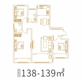 远博 御湖宸院3室2厅2厨1卫建面138.00㎡