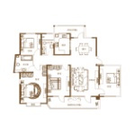 建面约193.22㎡ 4室2厅2卫 G1户型