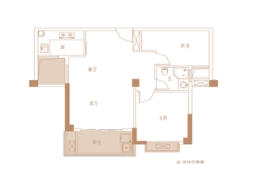 广隆御海尊邸3室2厅1厨1卫建面90.00㎡