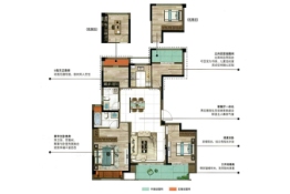 棠悦名筑4室2厅1厨2卫建面128.00㎡