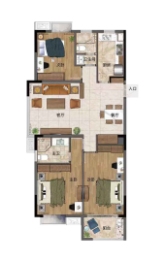 青云公馆3室2厅1厨2卫建面133.00㎡