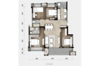 C2洋房户型建面约117平