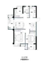 国贸九溪原3室2厅1厨1卫建面83.00㎡