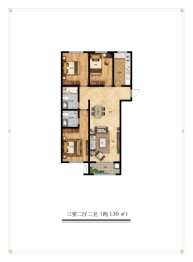 国宅澜悦府3室2厅1厨2卫建面130.00㎡