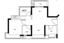 融创春风阿朵小镇建面57平户型