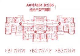 新建城3室2厅1厨2卫建面97.00㎡