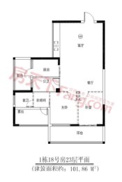 星海祥和苑2室2厅1厨2卫建面101.86㎡