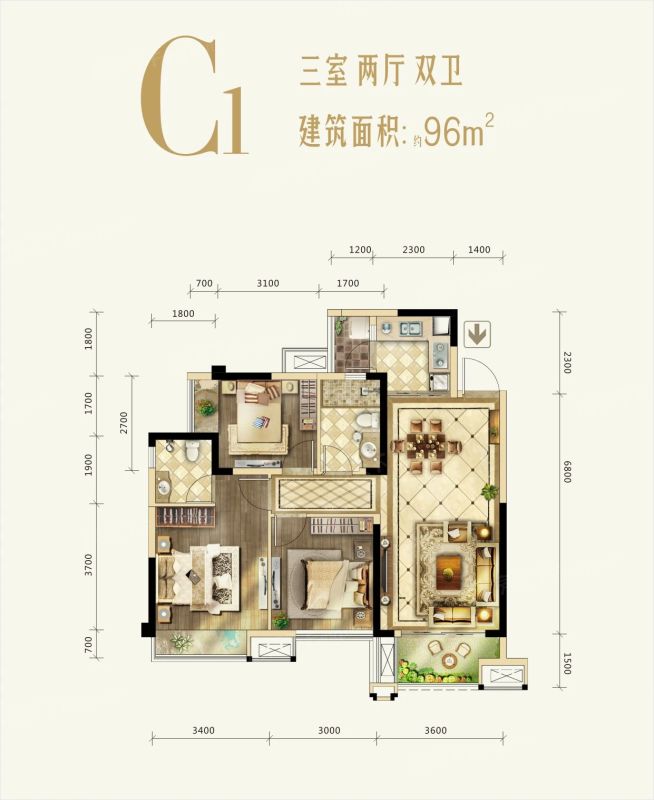 润扬·观澜鹭岛III户型图