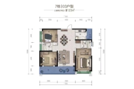 电建地产·洺悦华府3室2厅1厨2卫建面123.00㎡