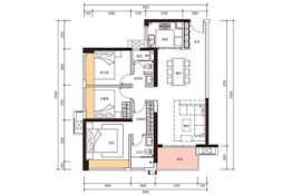 灿邦珑廷3室2厅1厨2卫建面102.60㎡