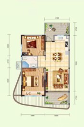 五指山森林湖2室2厅1厨1卫建面95.29㎡