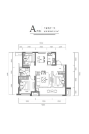 华发樱花湖3室2厅1厨1卫建面103.00㎡