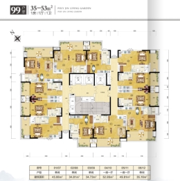 保利锦里1室1厅1厨1卫建面35.00㎡