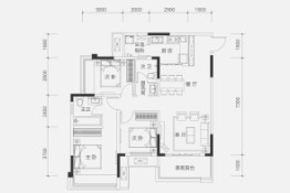 金科海成集美江畔3室2厅1厨2卫建面114.99㎡