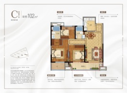 招商近湖花苑3室2厅1厨2卫建面102.00㎡