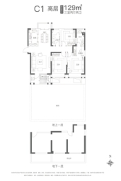 璞禵公馆3室2厅1厨2卫建面129.00㎡