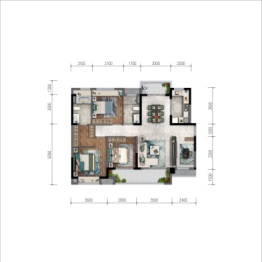 新城·金樾江南3室2厅1厨2卫建面123.00㎡