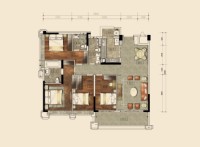 C2户型建面176方四房