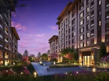 金科纯洋房,朝中庭,正规三房,大横厅