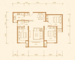 特变·世纪广场3室2厅1厨1卫建面123.66㎡