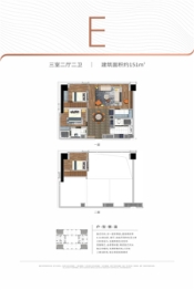 温州中心喜马拉雅3室2厅1厨2卫建面151.00㎡