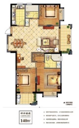 首开融侨·首融府3室2厅1厨2卫建面140.00㎡