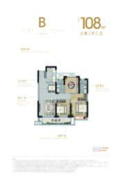 绿地香港广德城际空间站3室2厅1厨2卫建面108.00㎡
