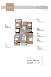 悦水湾4室2厅1厨2卫建面110.00㎡