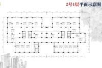 御景花园2号楼1层商业销售平面图