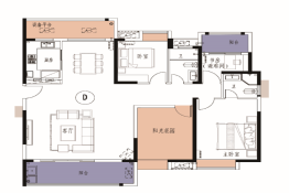 禹洲城市广场3室2厅1厨2卫建面143.00㎡