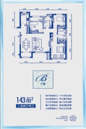 松江之星盛湖园3室2厅1厨2卫建面143.00㎡